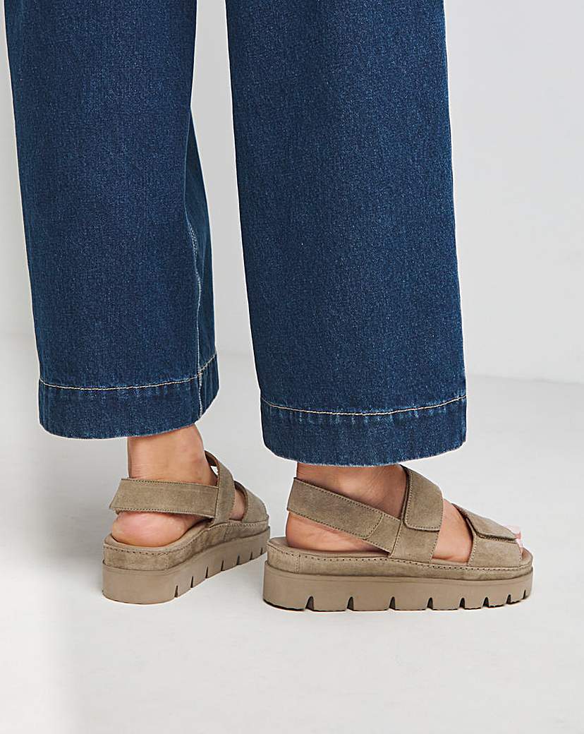 Chuny Suede Touch and Close Sandals Wide
