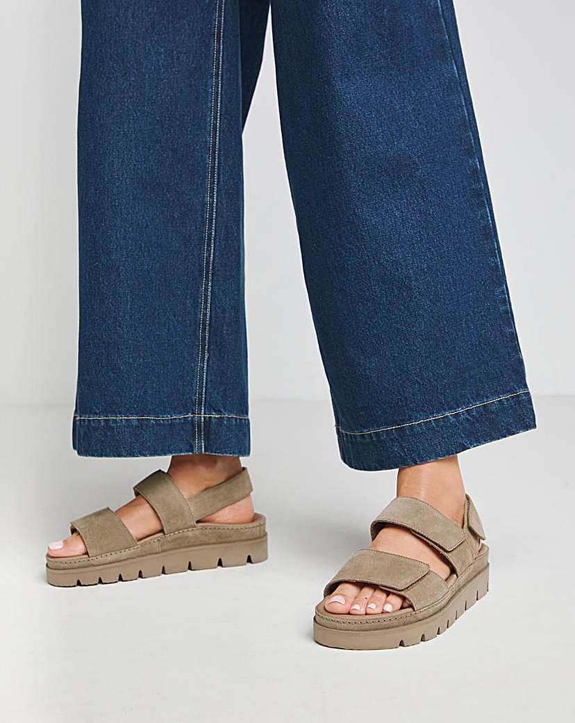 Chuny Suede Touch and Close Sandals Wide