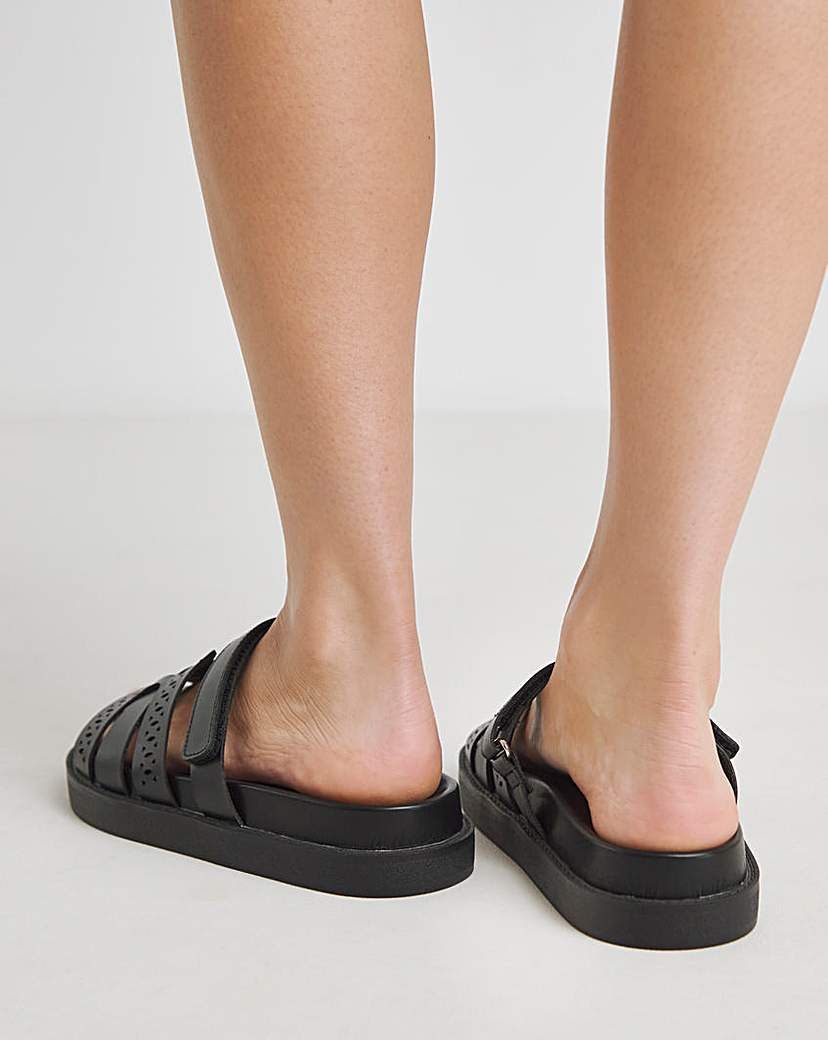 Woven Touch and Close Sandal ExWide