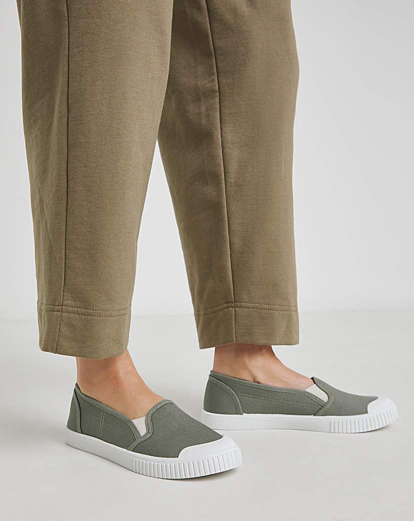 Slip on Plimsole Wide Fit