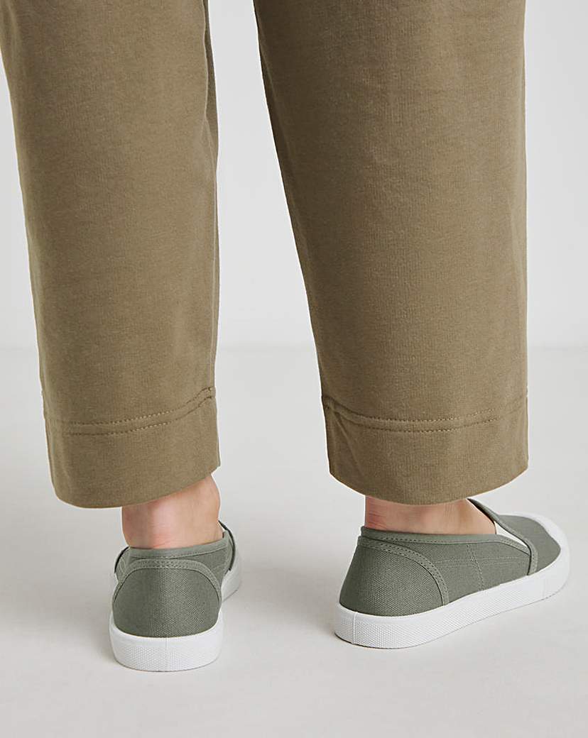 Slip on Plimsole Wide Fit