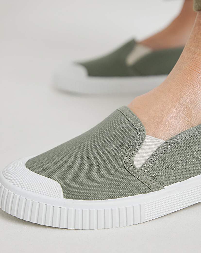 Slip on Plimsole Wide Fit