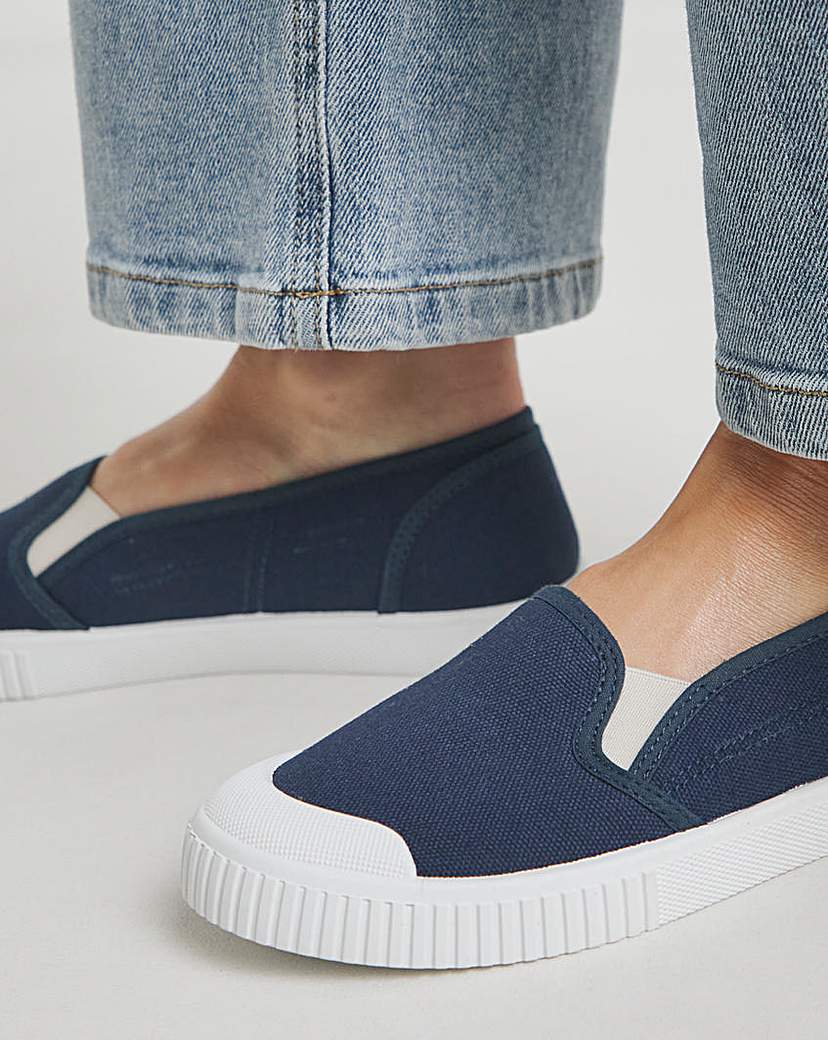 Slip on Plimsole Wide Fit