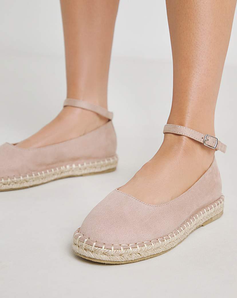 Espadrille Ballerina Ankle Strap Ex Wide