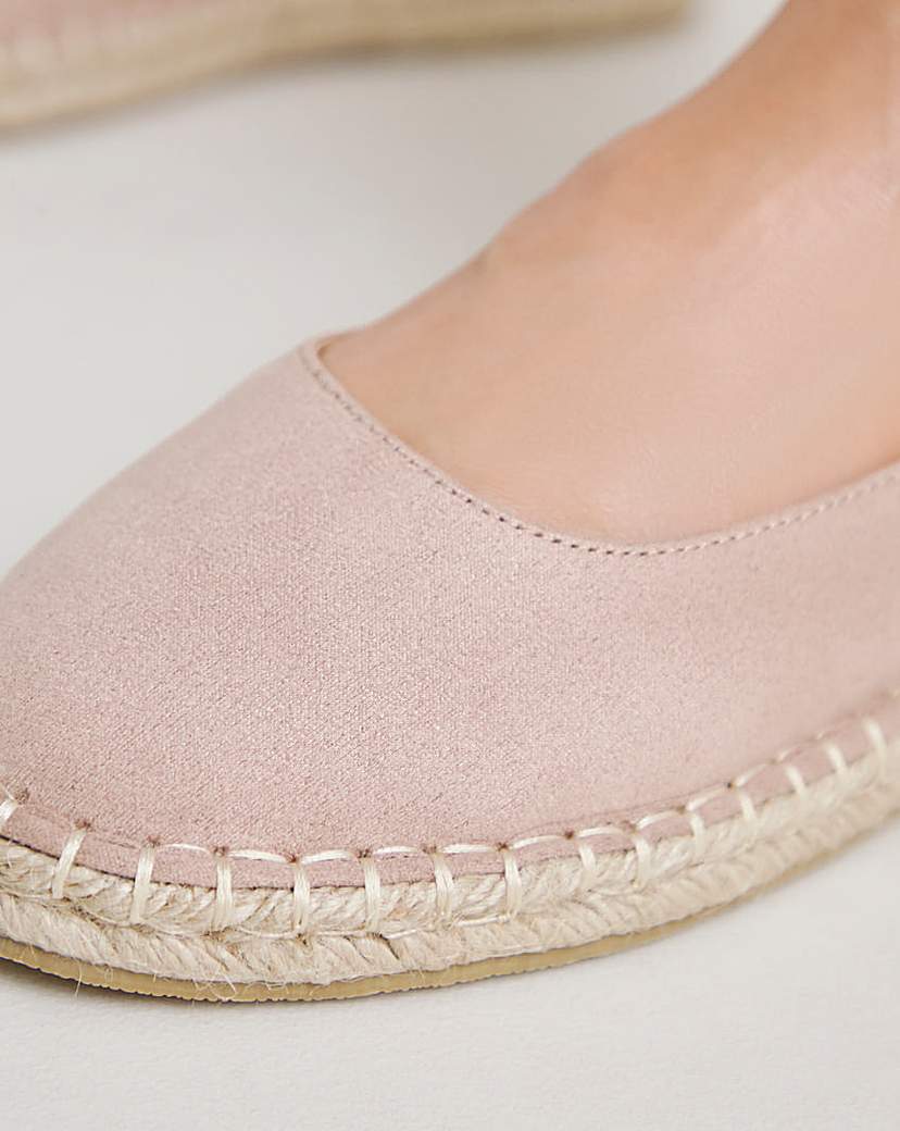 Espadrille Ballerina Ankle Strap Ex Wide