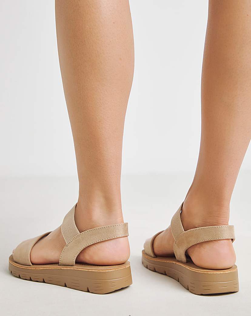 Stretchy Strap Sandal Wide