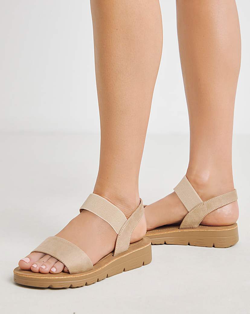 Stretchy Strap Sandal Wide