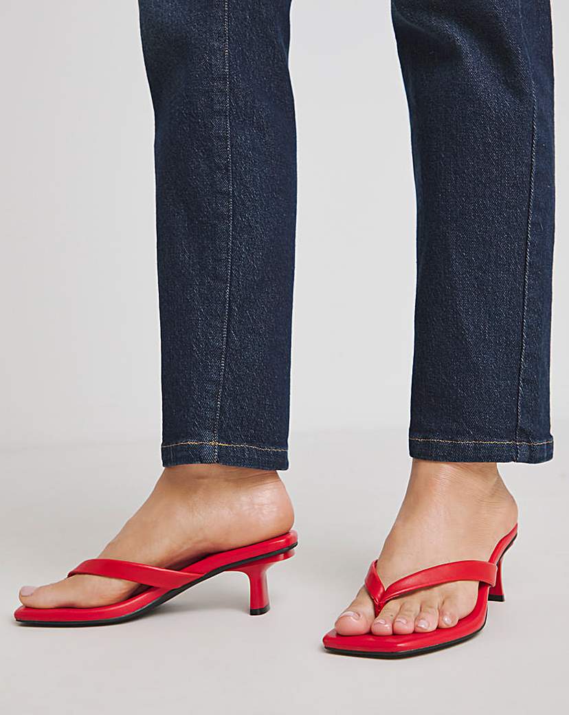 Toe Post Kitten Heel Ex Wide