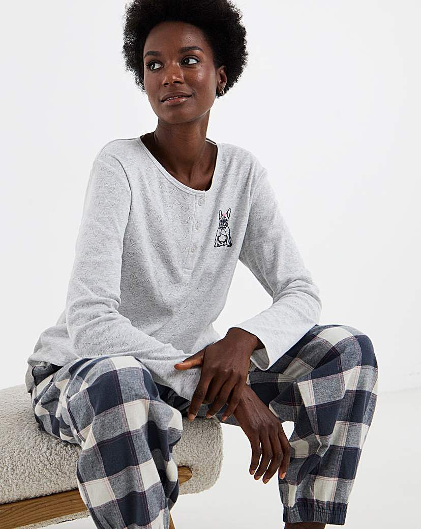 Pretty Secrets Henley Check Pyjama Set