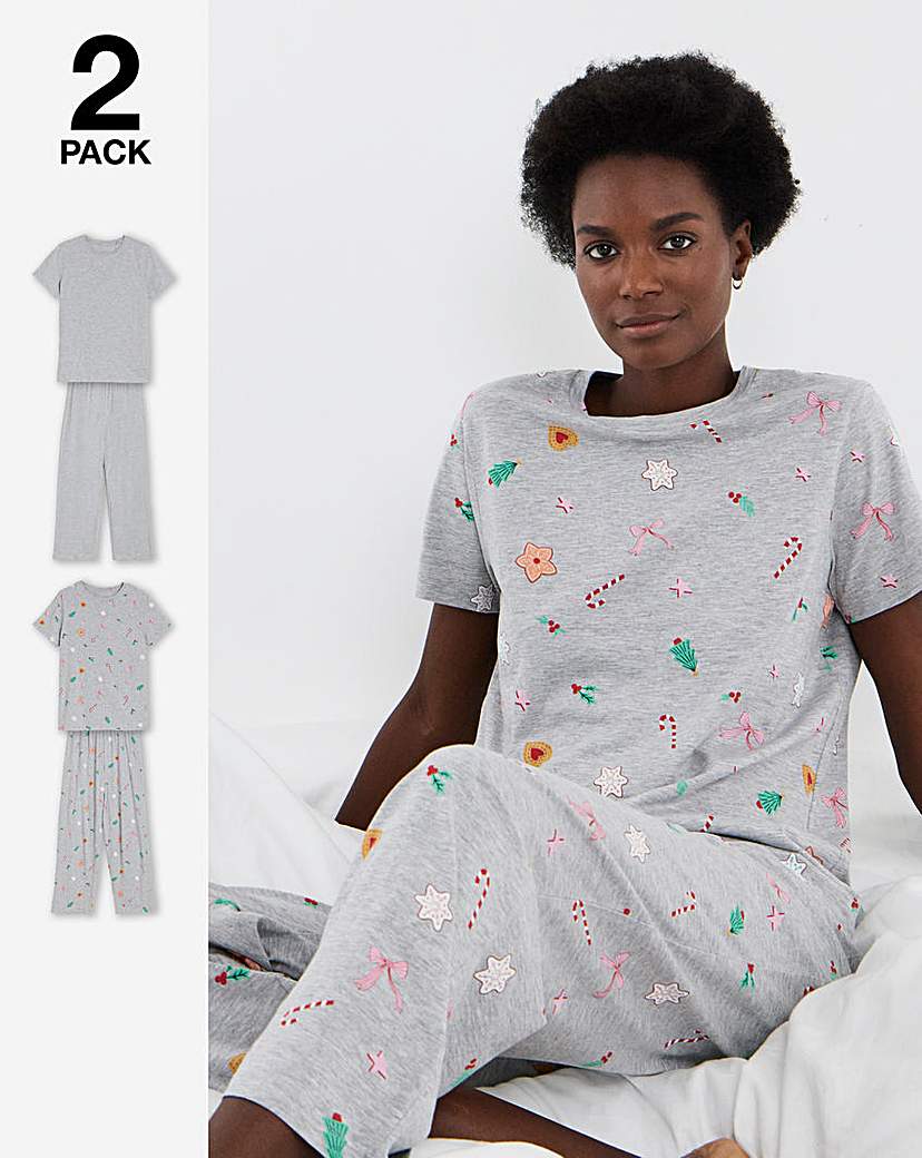 Value Candy Cane 2 Pack Pyjamas