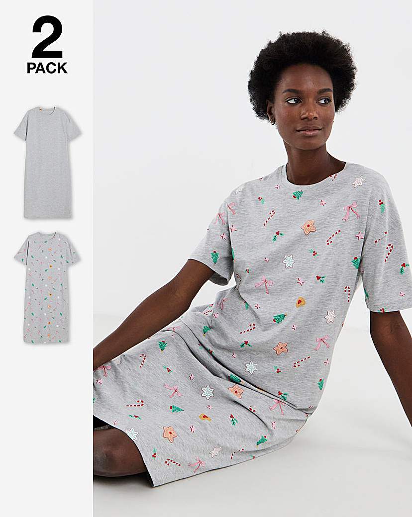 Value Candy Cane 2 Pack Nighties