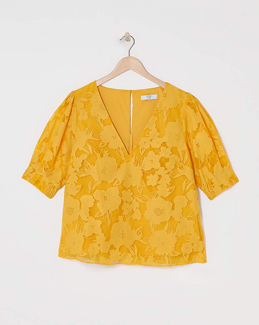 Joanna Hope Burnout Blouse
