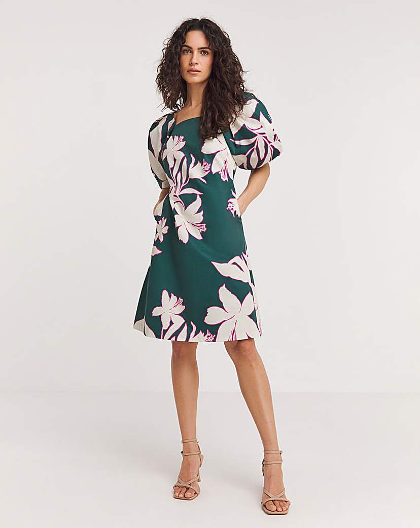 Joanna Hope Floral Cotton Shift Dress