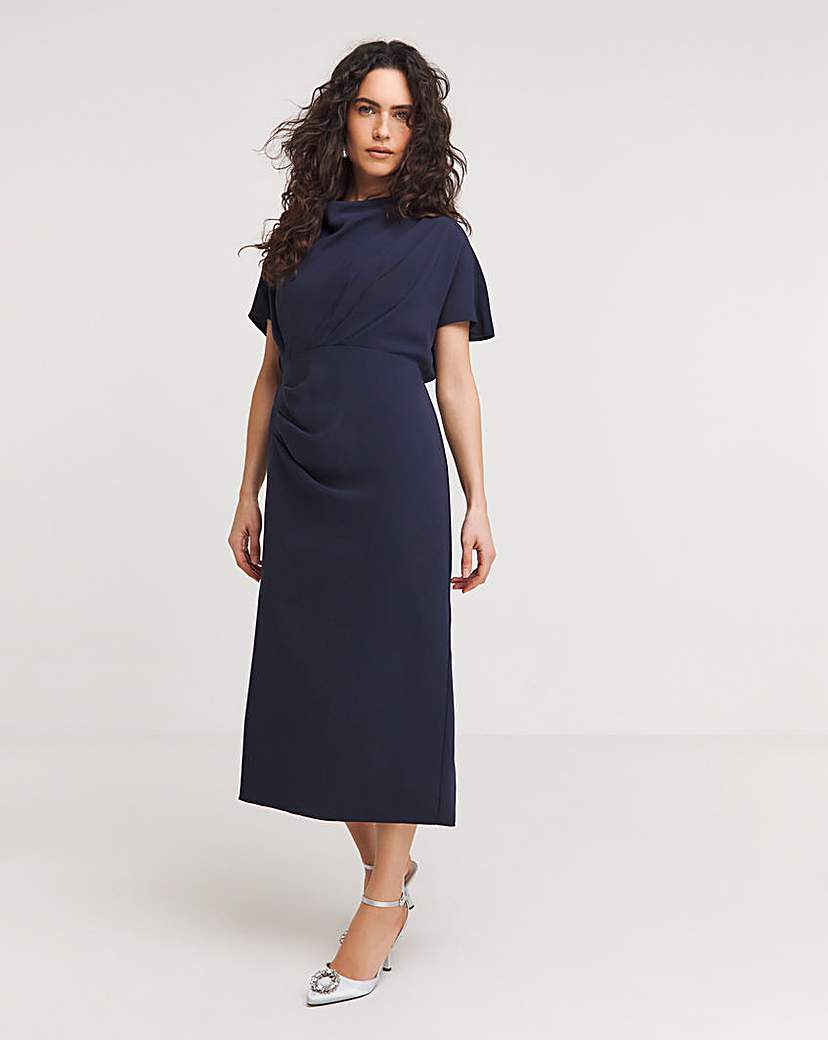 Joanna Hope Draped Midi Dress