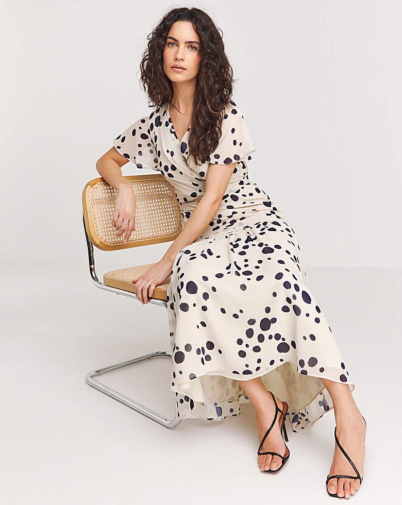 Joanna Hope Spot Wrap Maxi Dress