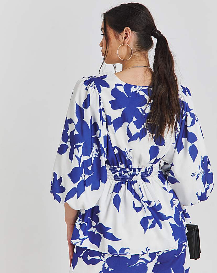 Joanna Hope Blouson Sleeve Blouse