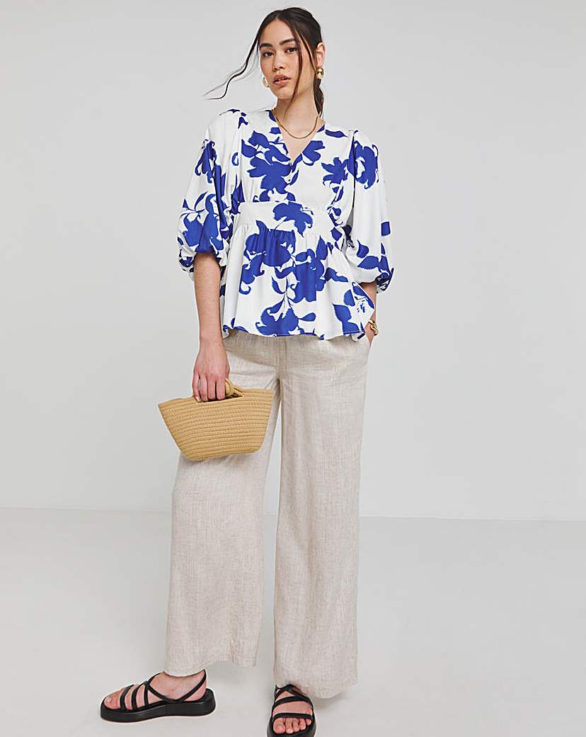 Joanna Hope Blouson Sleeve Blouse
