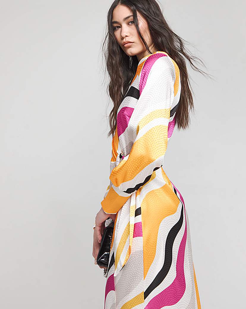 Joanna Hope Buckle Wrap Dress
