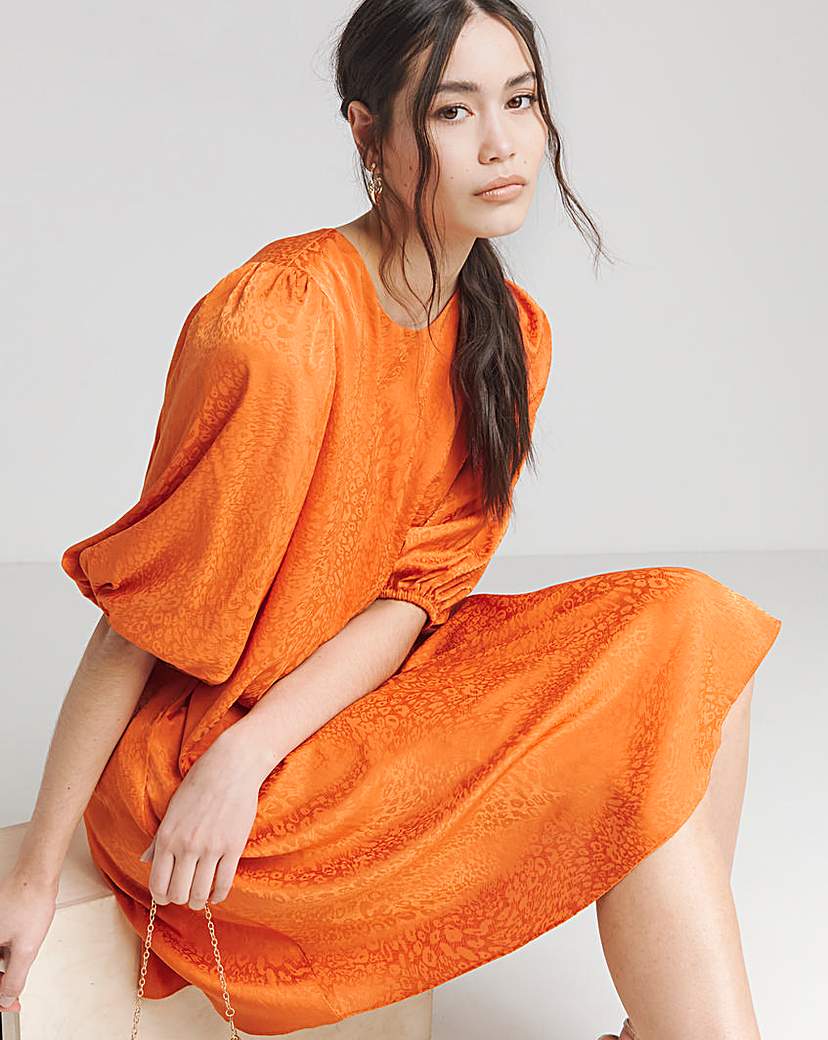 Joannah Hope Satin Jaquard Swing Dress