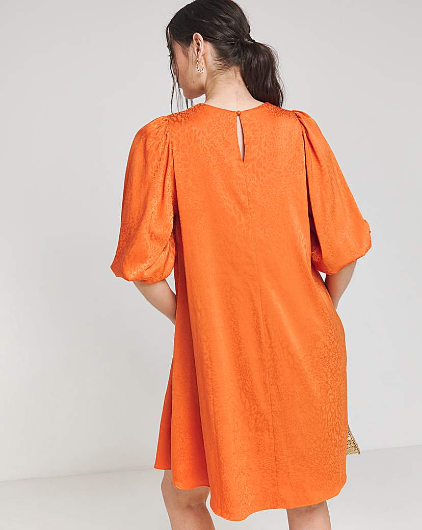 Joannah Hope Satin Jaquard Swing Dress