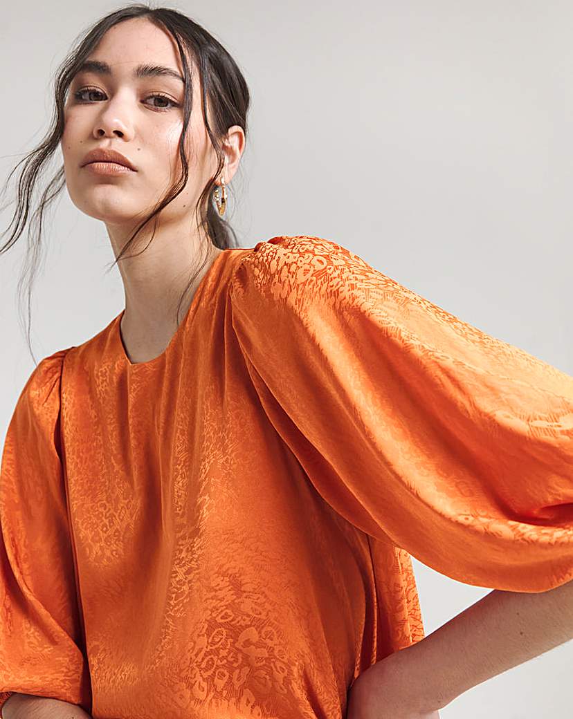 Joannah Hope Satin Jaquard Swing Dress