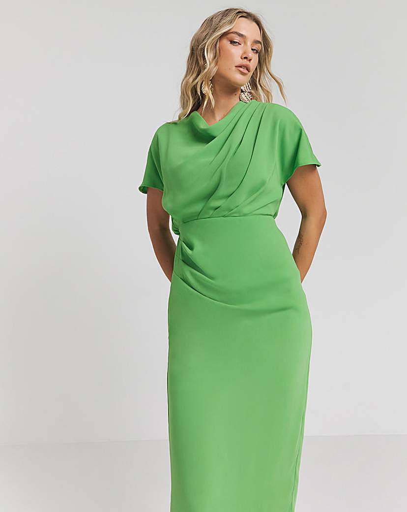 Joanna Hope Draped Midi Dress