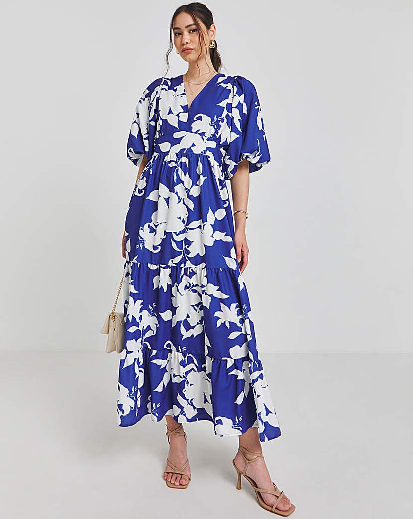 Joanna Hope Blouson Puff Sleeve Dress
