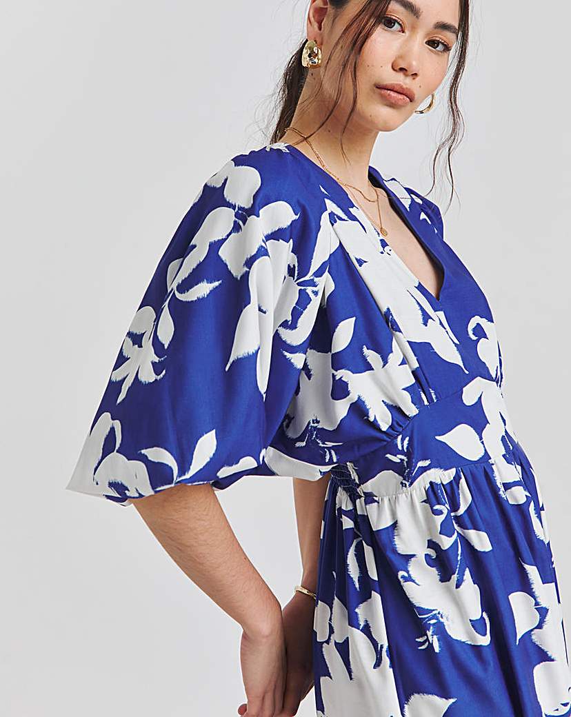 Joanna Hope Blouson Puff Sleeve Dress