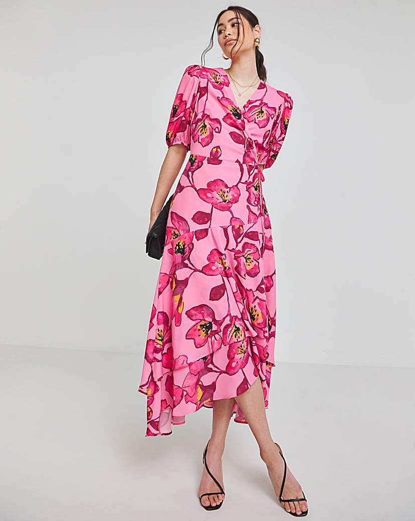 Joanna Hope Wrap Midi Dress