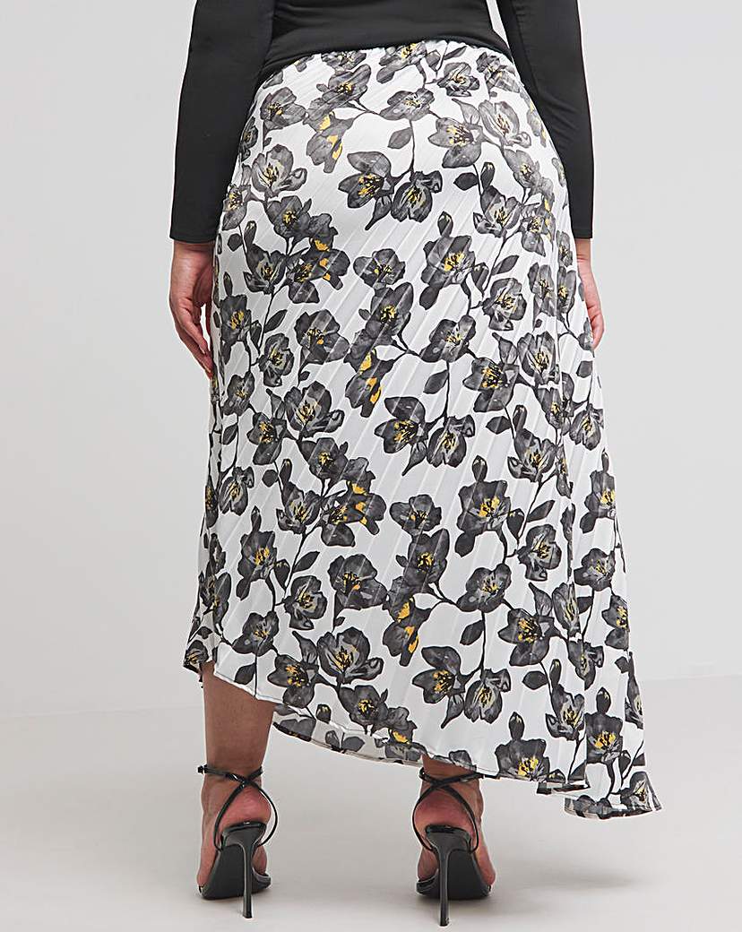 Joanna Hope Satin Pleated Skirt