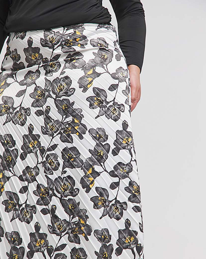 Joanna Hope Satin Pleated Skirt