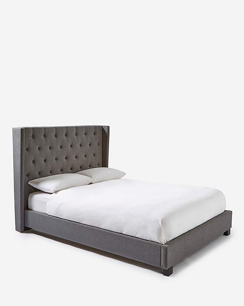 Image of Allegra Winged Bed with Memory Mattress