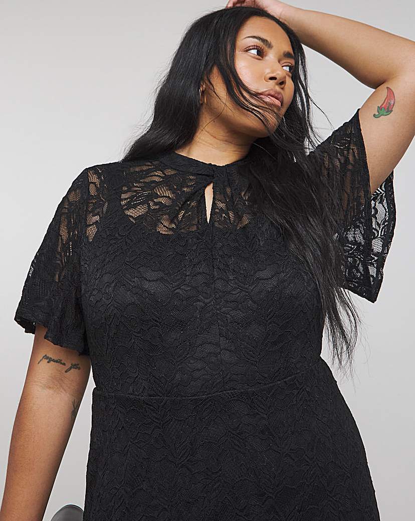 Joanna Hope Lace Midi Dress