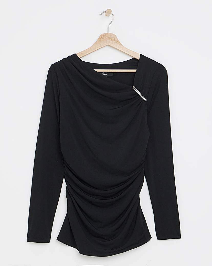 Joanna Hope Aysmmetrical Jersey Top