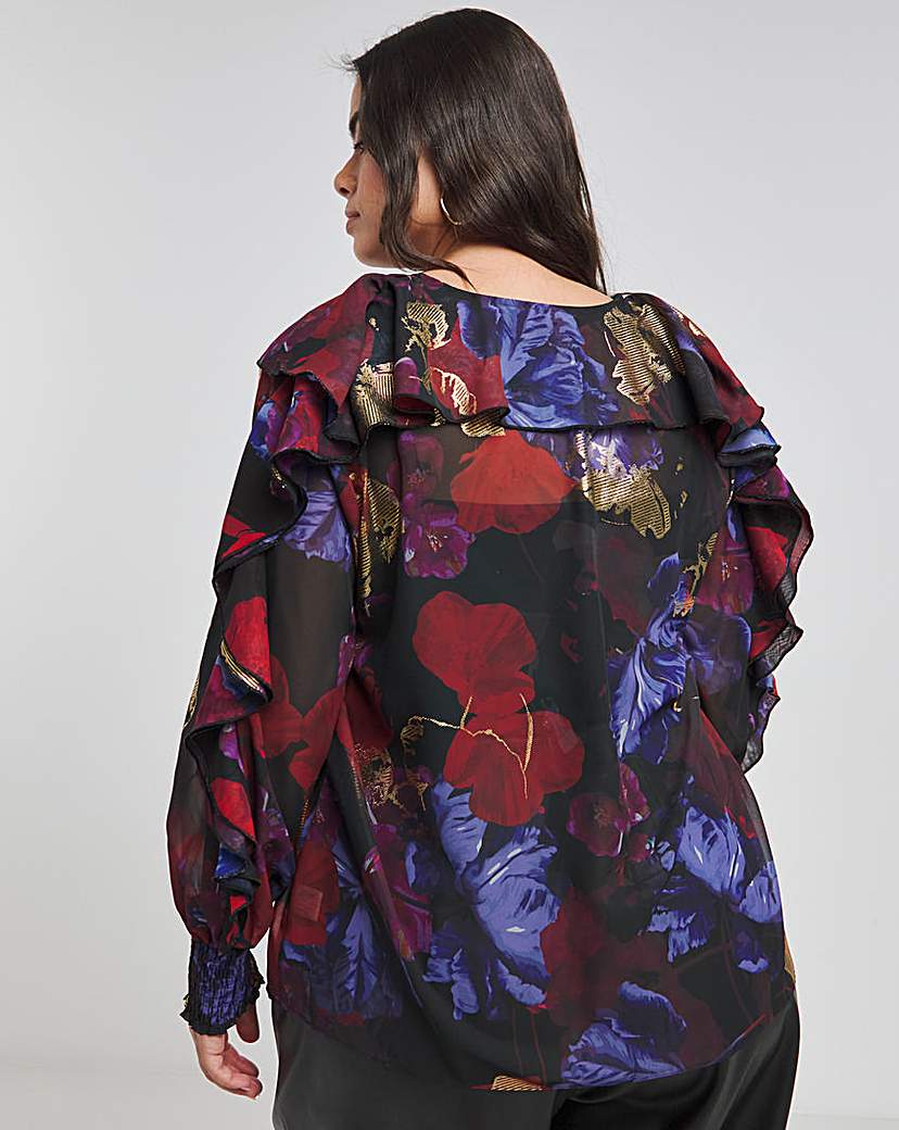 Joanna Hope Ruffle Blouse