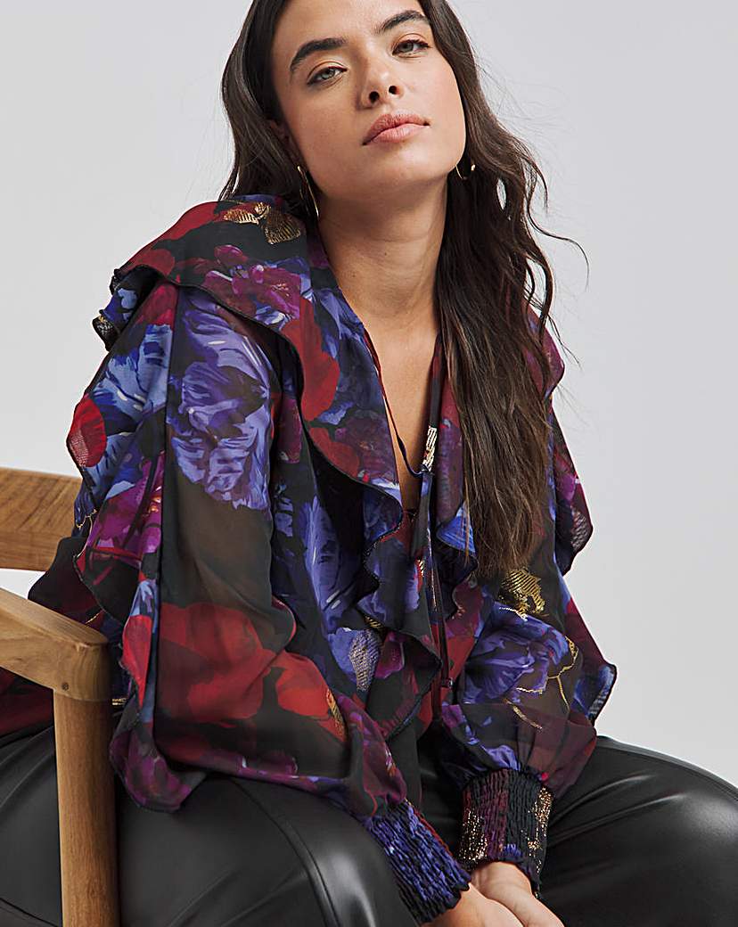 Joanna Hope Ruffle Blouse