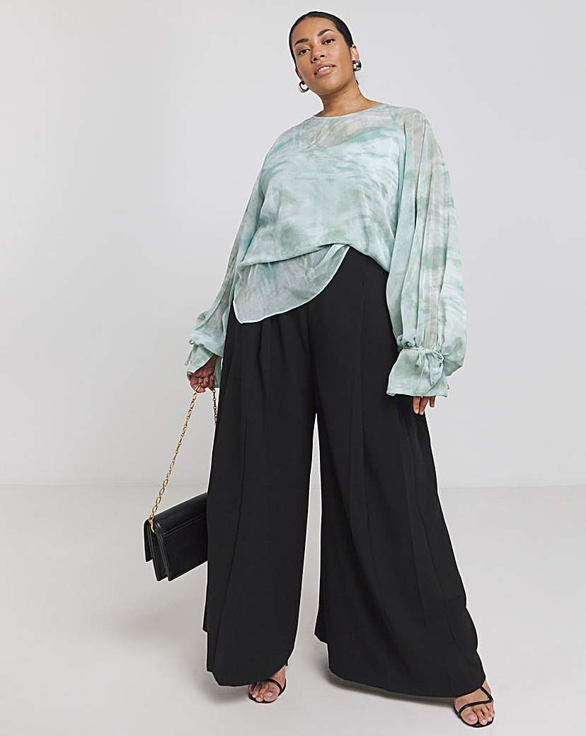 Joanna Hope Pleated Wide Leg Trousers