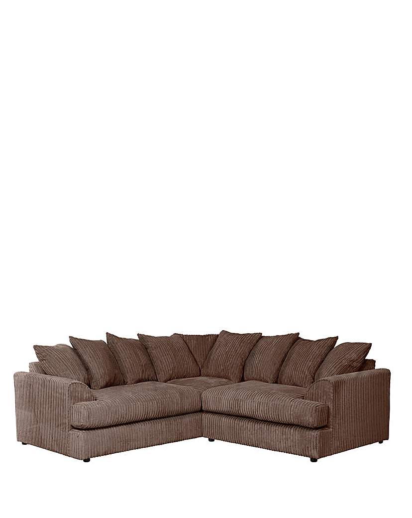 Ferguson Jumbo Cord Corner Sofa - Chocolate