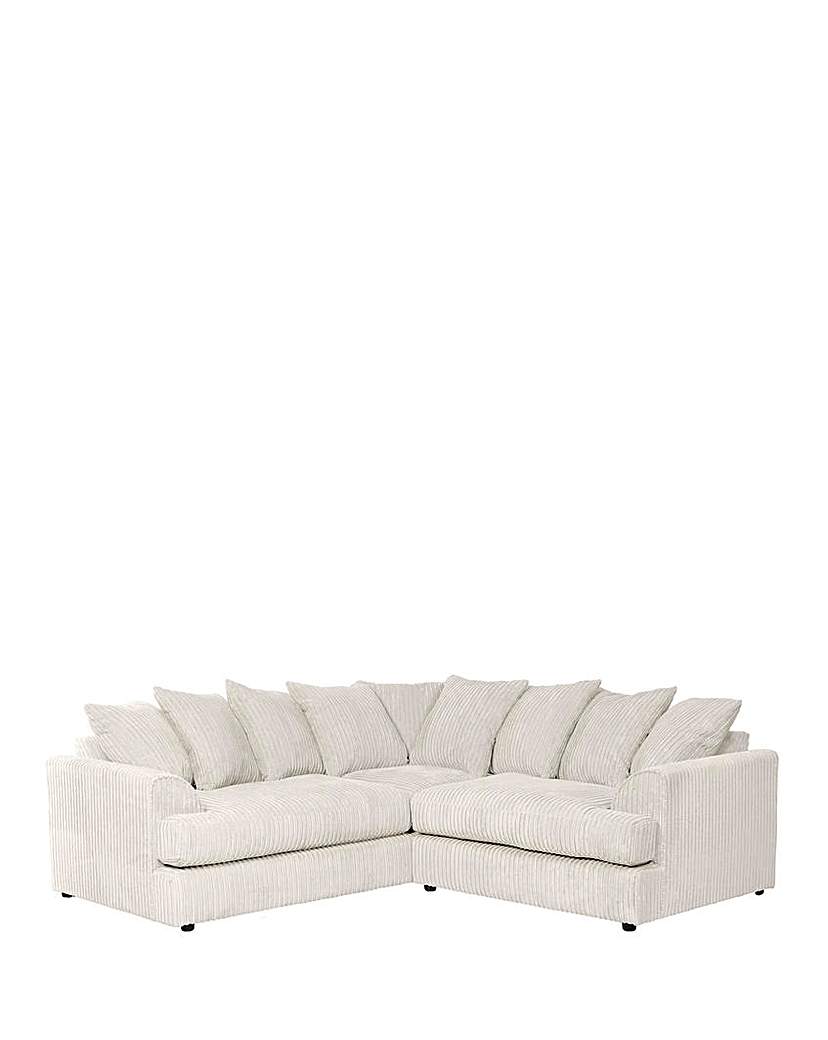 Ferguson Jumbo Cord Corner Sofa - Cream