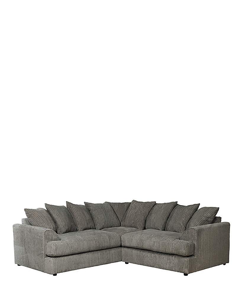 Ferguson Jumbo Cord Corner Sofa - Charcoal