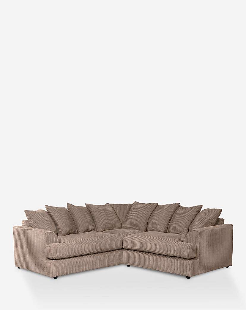 Ferguson Jumbo Cord Corner Sofa - Coffee