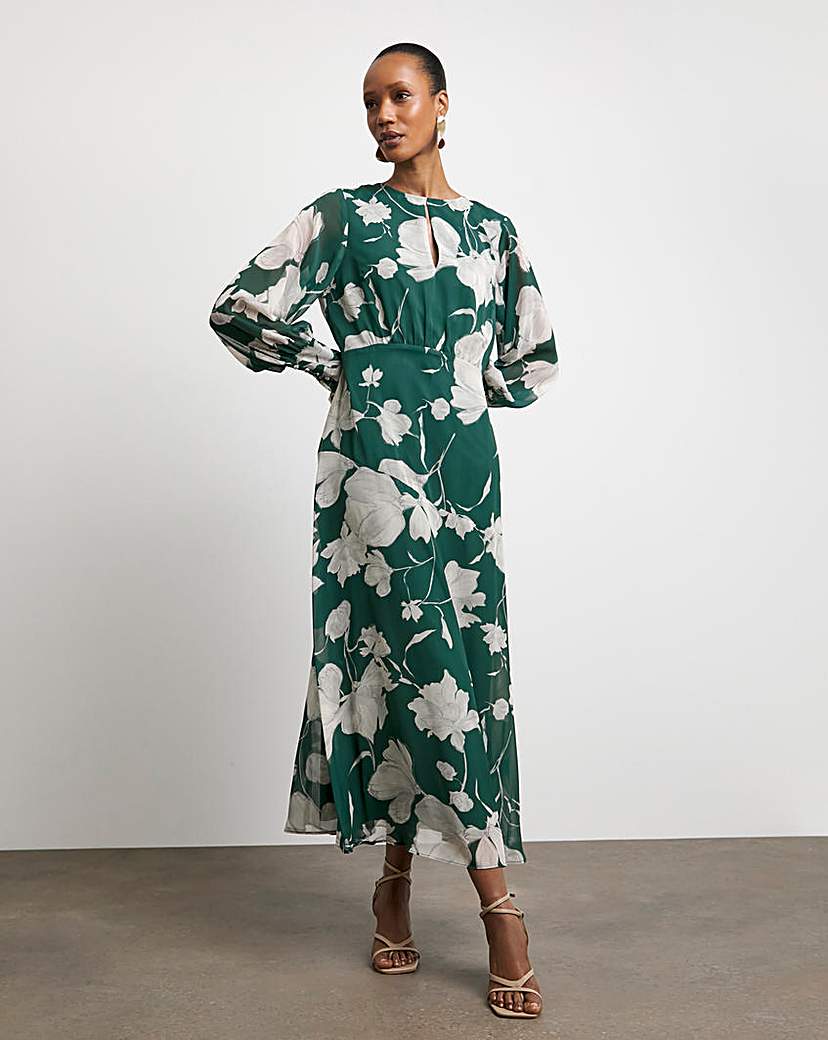 Joanna Hope Long Sleeve Maxi Dress