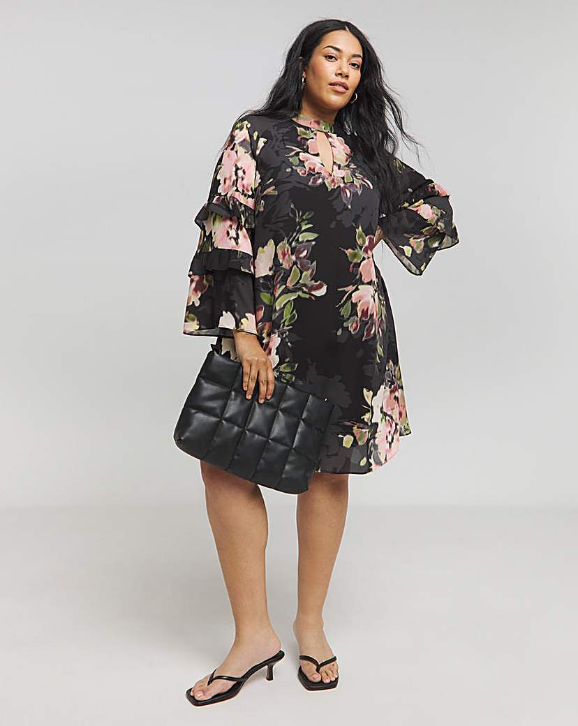Joanna Hope Ruffle Shift Dress