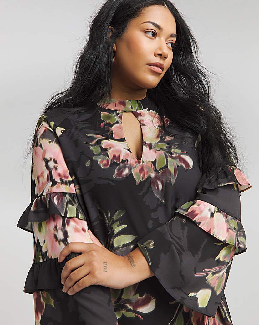 Joanna Hope Ruffle Shift Dress