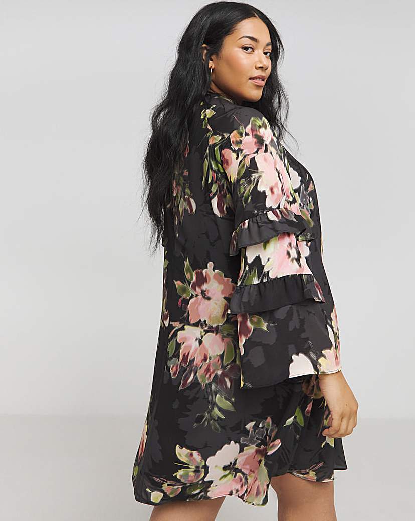 Joanna Hope Ruffle Shift Dress