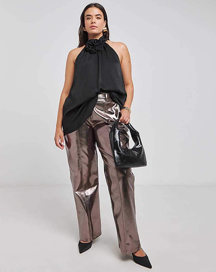 Joanna Hope Corsage Halter Neck Top