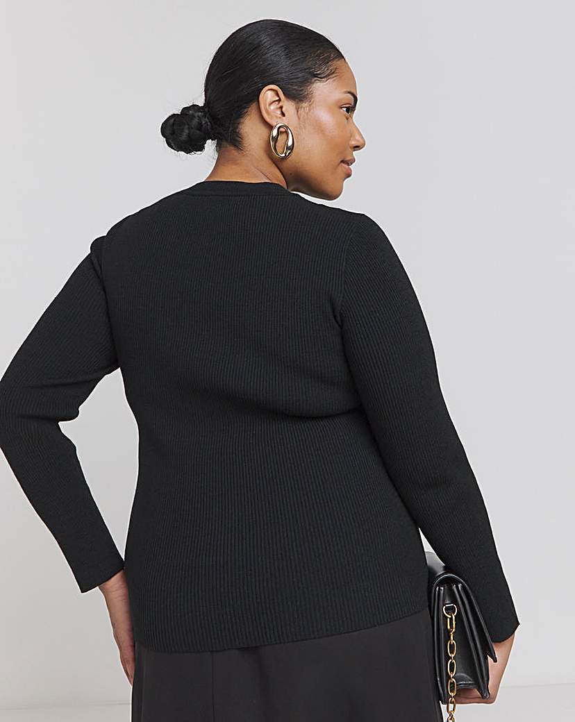 Joanna Hope Knit Jumper With Mesh Insert