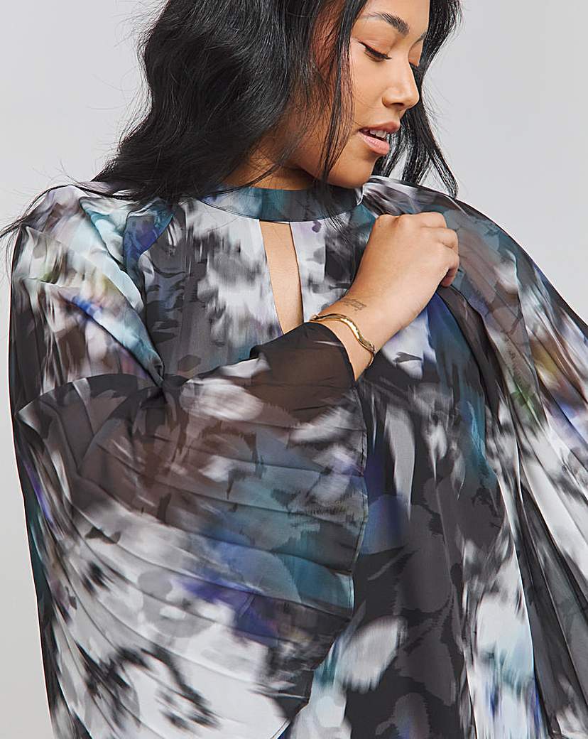 Joanna Hope Keyhole Pleated Blouse