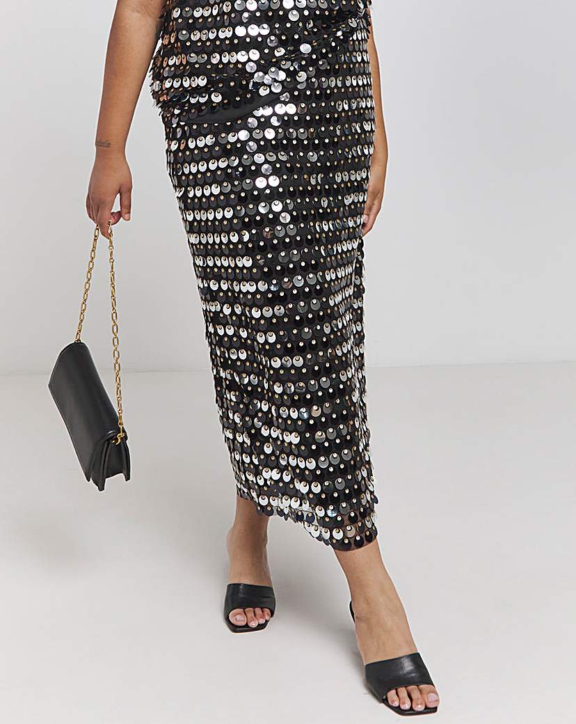 Joanna Hope Sequin Column Skirt