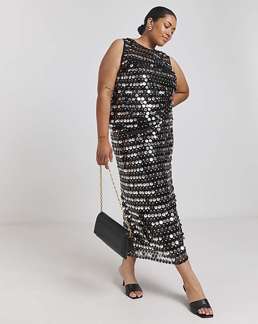Joanna Hope Sequin Column Skirt